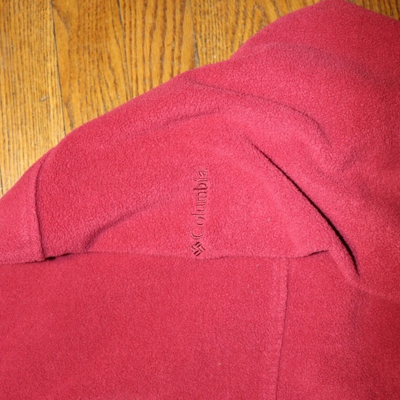 Columbia Mens Fleece Zip Up Sweater Coat Red XL - Picture 3 of 6